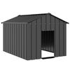 vidaXL Niche pour chien avec toit noir 113x153x101 cm acier galvanis&eacute;