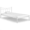vidaXL Cadre de lit Blanc M&eacute;tal 100x200 cm