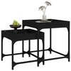 vidaXL Tables d'appoint 2 pcs Noir Bois d'ingénierie