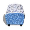 vidaXL Repose-pied Design avec patchwork Bleu et blanc