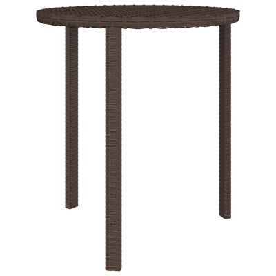 vidaXL Tables d'appoint 3 pcs marron résine tressée