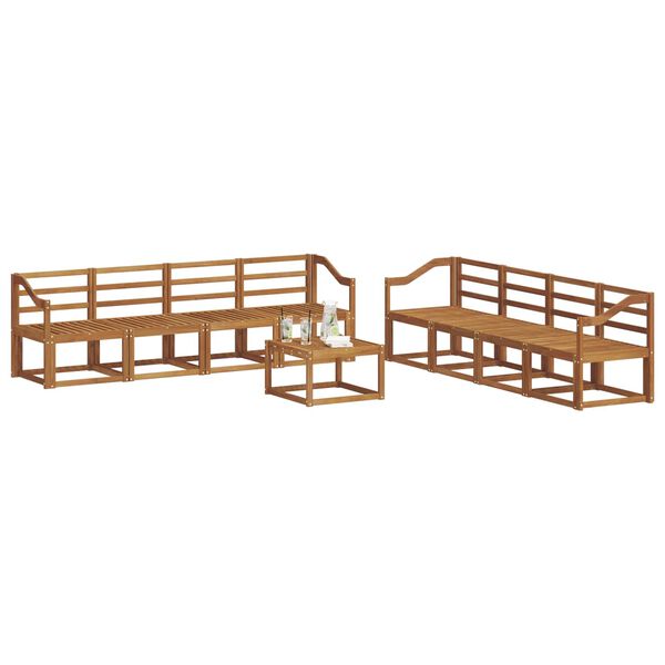 vidaXL Ensemble de canap&eacute;s d'ext&eacute;rieur 9 pcs Naturel