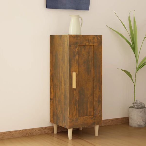 vidaXL Buffet Chêne fumé 34,5x34x90 cm Bois d'ingénierie