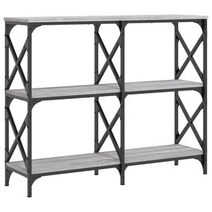 vidaXL Table console sonoma gris 100x28x80,5 cm bois d'ing&eacute;nierie