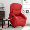 vidaXL Fauteuil inclinable de massage &eacute;lectrique rouge similicuir