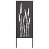 vidaXL &Eacute;cran de confidentialit&eacute; de jardin Floral Noir 50 x 140 cm