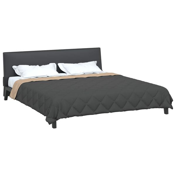 vidaXL Duvet complet toute l'ann&eacute;e Anthracite et Taupe 220 x 200 cm