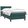 vidaXL Sommier &agrave; lattes de lit et matelas vert fonc&eacute; 80x220 cm velours