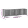 vidaXL Meubles TV 2 pcs Gris b&eacute;ton 142,5x35x36,5 cm Bois d'ing&eacute;nierie