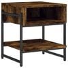 vidaXL Table basse ch&ecirc;ne fum&eacute; 40x40x45 cm bois d'ing&eacute;nierie
