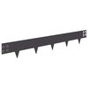 vidaXL Bordure de Pelouse 30 pcs 100 x 15 cm Acier Noir