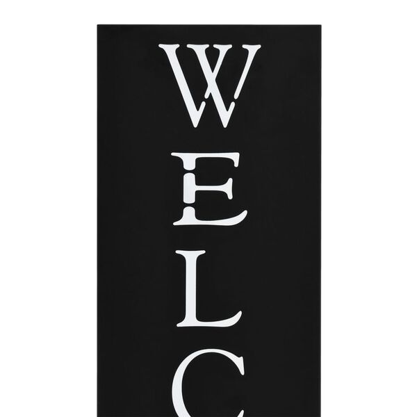 vidaXL Porte-parapluie Welcome Acier Noir