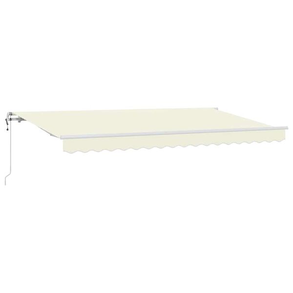 vidaXL Auvent R&eacute;tractable Cr&egrave;me 350 x 200 cm tissu