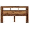 vidaXL Tête de lit à LED vieux bois 180x18,5x103,5cm bois d'ingénierie