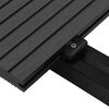vidaXL Panneaux de terrasse solides et accessoires WPC 16m&sup2; 2,2 m Noir