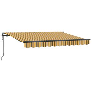 vidaXL Auvent r&eacute;tractable Jaune et Gris 250 x 200 cm tissu