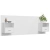vidaXL T&ecirc;te de lit avec armoires Blanc Bois d&rsquo;ing&eacute;nierie