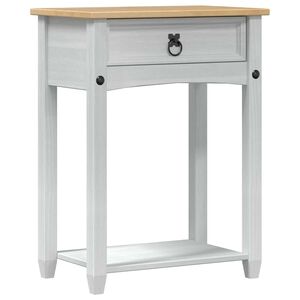 vidaXL Table console Blanc 55 x 35 x 73 cm Pin massif