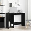 vidaXL Bureau Ch&ecirc;ne noir 102,5 x 35 x 75 cm Bois d'ing&eacute;nierie
