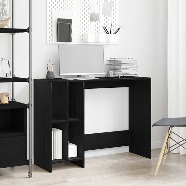 vidaXL Bureau Ch&ecirc;ne noir 102,5 x 35 x 75 cm Bois d'ing&eacute;nierie