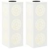 vidaXL Lumi&egrave;re de chemin LED solaire 2 pc Blanc chaud 18 x 18 x 50 cm