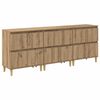 vidaXL Buffets 3 pc Ch&ecirc;ne artisanal 60 x 35 x 70 cm Bois d'ing&eacute;nierie