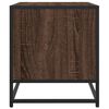 vidaXL Meuble TV ch&ecirc;ne marron 91x40x46 cm bois d'ing&eacute;nierie et m&eacute;tal