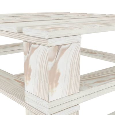 vidaXL Tables palette de jardin 2 pcs blanc bois