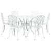 vidaXL Ensemble de salle &agrave; manger pour jardin 7 pc Blanc Aluminium
