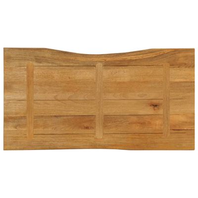 vidaXL Dessus de table 120x60x2,5 cm bord vivant bois massif manguier