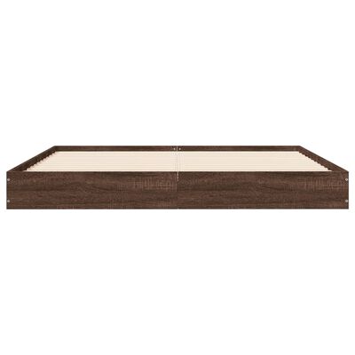 vidaXL Cadre de lit sans matelas chêne marron 150x200 cm