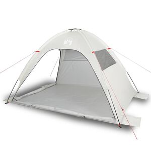 vidaXL Tente de plage gris imperm&eacute;able