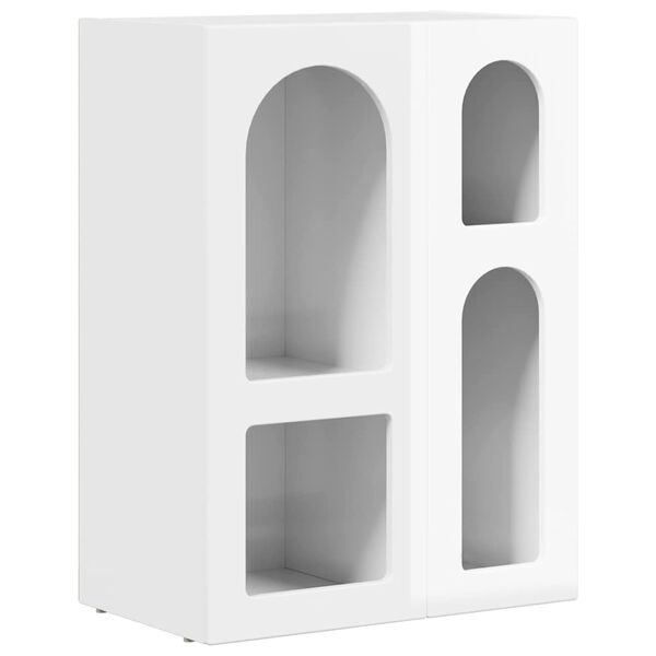 vidaXL Buffet Blanc brillant 59 x 35 x 80,5 cm Bois d'ing&eacute;nierie