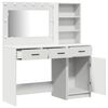 vidaXL Table de Toilette avec tiroir 2 pcs Blanc Bois d'ing&eacute;nierie