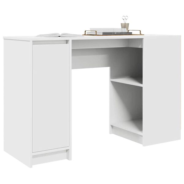 vidaXL Bureau blanc 120x42x76 cm bois d'ing&eacute;nierie