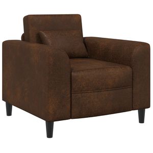 vidaXL Fauteuil Marron Simili daim