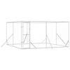 vidaXL Chenil d'ext&eacute;rieur pour chiens argent&eacute; 4x4x2 m acier galvanis&eacute;