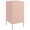 vidaXL Table de chevet rose 36x39x68 cm acier