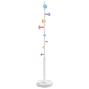 vidaXL Porte-manteau blanc 172 cm fer enduit de poudre