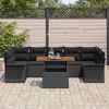 vidaXL Ensemble de canapé de jardin avec coussin 8 pcs Noir