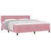 vidaXL Lit &agrave; ressorts avec t&ecirc;te de lit Rose 200 x 180 cm Velours