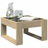 vidaXL Table basse avec LED infini ch&ecirc;ne sonoma 50x53x30 cm