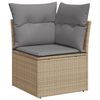 vidaXL Salon de jardin avec coussins 5 pcs beige r&eacute;sine tress&eacute;e