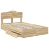 vidaXL Lit de Rangement Ch&ecirc;ne Sonoma 120 x 190 cm Bois d'ing&eacute;nierie