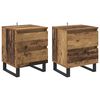 vidaXL Cabinet de chevet 2 pc Bois ancien 40 x 35 x 50 cm