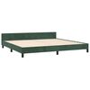 vidaXL Cadre de lit sans matelas vert fonc&eacute; 200x200 cm velours