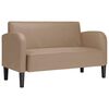 vidaXL Canap&eacute; causeuse cappuccino 110 cm similicuir