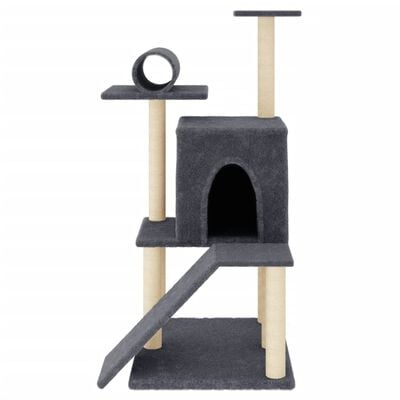 vidaXL Arbre à chat avec griffoirs en sisal gris foncé 110,5 cm