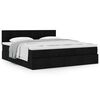 VidaXL Cadre de lit ottoman avec matelas noir 160x200 cm tissu