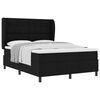 vidaXL Lit &agrave; ressorts avec matelas Noir 140 x 190 cm tissu